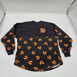 Disney Spirit Jersey Halloween Black & Orange Mickey Pumpkin Size S